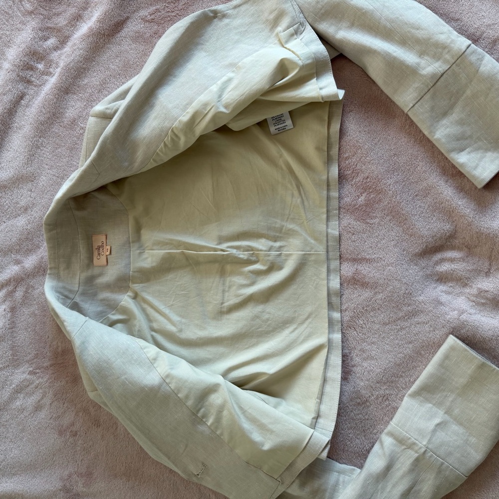 Camila Coelho Women's Cream Cropped Blazer - Picture 10 of 11